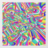 Autocollant Pour Fenêtre Portrait Abstrait (Feuille)