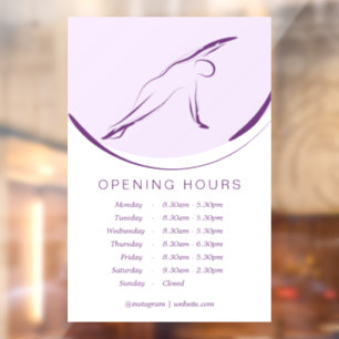 Autocollant Pour Fenêtre Pose de pliage latéral Pilates Couleur