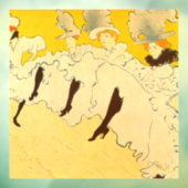 Autocollant Pour Fenêtre Poster de la fille dansante Jaune Toulouse Lautrec (Feuille 3)