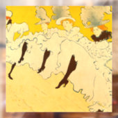 Autocollant Pour Fenêtre Poster de la fille dansante Jaune Toulouse Lautrec (Feuille 2)