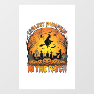 Autocollant Pour Fenêtre Potager de citrouilles le plus cool Halloween Sorc