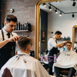 Autocollant Pour Fenêtre Poteaux de salon de coiffure personnalisés Miroir