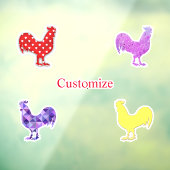 Autocollant Pour Fenêtre Poules de poulet Thunder_Cove  (Feuille 3)