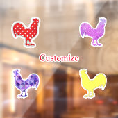 Autocollant Pour Fenêtre Poules de poulet Thunder_Cove (Feuille 2)