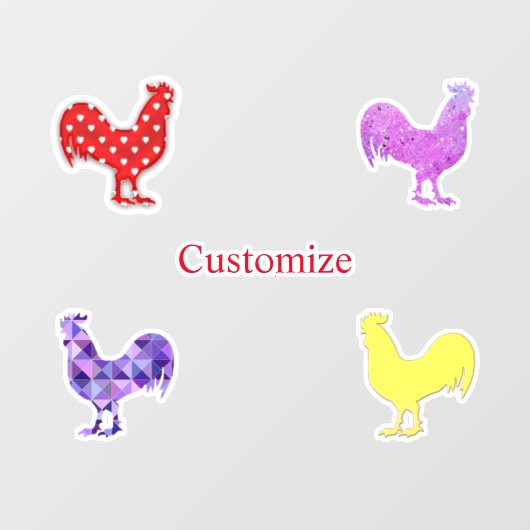Autocollant Pour Fenêtre Poules de poulet Thunder_Cove  (Feuille)