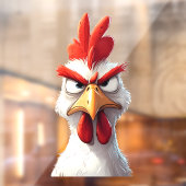 Autocollant Pour Fenêtre Poulet en colère (Feuille 2)