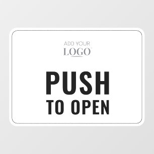 Autocollant Pour Fenêtre Poussez pour ouvrir Porte de marque Logo d'entre
