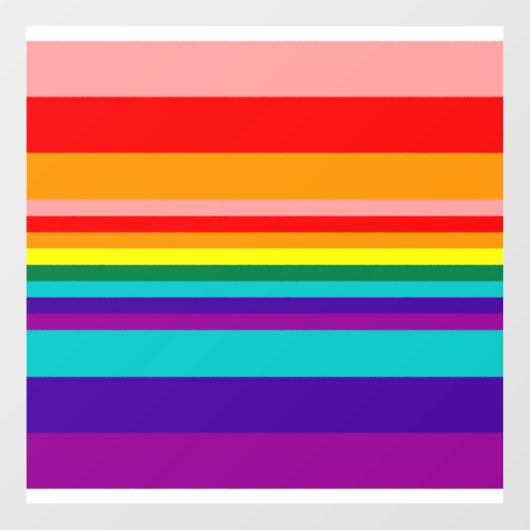 Autocollant Pour Fenêtre Premier drapeau Rainbow Pride  (Feuille)
