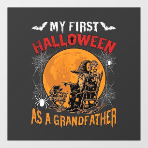 Autocollant Pour Fenêtre Premier Halloween en tant que grand-père sorcier c