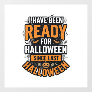 Autocollant Pour Fenêtre Prêt pour Halloween Vintage Chemise Épouvante Desi
