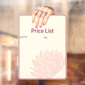 Autocollant Pour Fenêtre Price List Window Cling (Feuille 2)