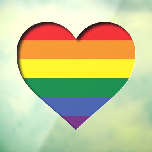 Autocollant Pour Fenêtre Pride arc-en-ciel (Feuille 3)