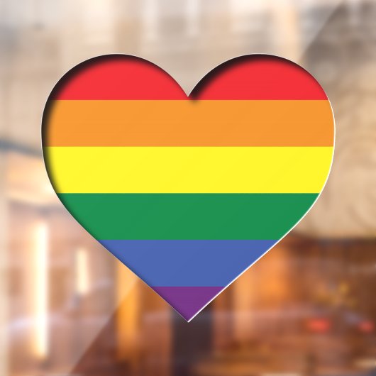 Autocollant Pour Fenêtre Pride arc-en-ciel (Feuille 2)