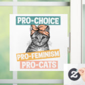 Autocollant Pour Fenêtre Pro Choice Pro Feminism Pro Cats (Maison)