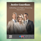 Autocollant Pour Fenêtre Professional Brown Confident Lawyers Legal Service (Feuille 3)