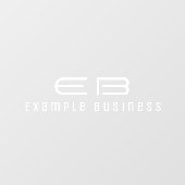 Autocollant Pour Fenêtre Professionnel moderne Minimal Entreprise Nom d'ent (Feuille)