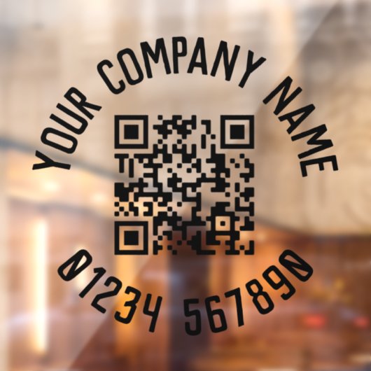 Autocollant Pour Fenêtre Promotion commerciale avec code QR (Feuille 2)