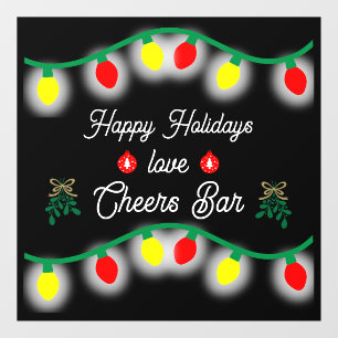 Autocollant Pour Fenêtre Promotion de Happy Hour pour la fête de Noël