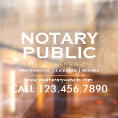 Autocollant Pour Fenêtre Promotional Notaire Classique en Or Blanc (Feuille 2)