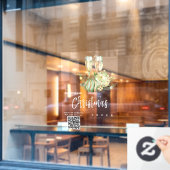 Autocollant Pour Fenêtre *~* Promotionnel AP20 Noël Cheer QR (Fenêtre de café)