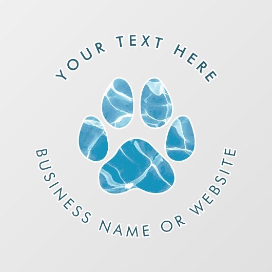 Autocollant Pour Fenêtre Promotionnel Lavage des Pattes d'Animal de Compagn (Feuille)