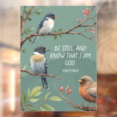 Autocollant Pour Fenêtre Psaume 46:10 Bible chrétienne Verse Image (Feuille 2)