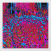 Autocollant Pour Fenêtre Psychédélique Violet Lily Fleur Magenta Garden (Feuille)