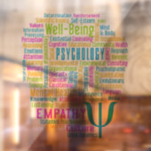 Autocollant Pour Fenêtre PSYCHOLOGIE Word Cloud (Feuille 2)