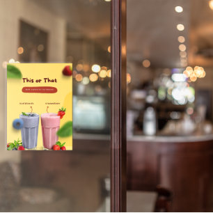 Autocollant Pour Fenêtre Publicité avant pour milkshake de restaurant