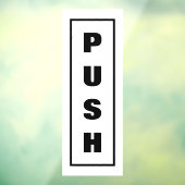 Autocollant Pour Fenêtre Push Door Sign, (Feuille 3)