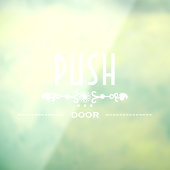 Autocollant Pour Fenêtre Push Door Sign, (Feuille 3)