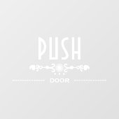 Autocollant Pour Fenêtre Push Door Sign, (Feuille)