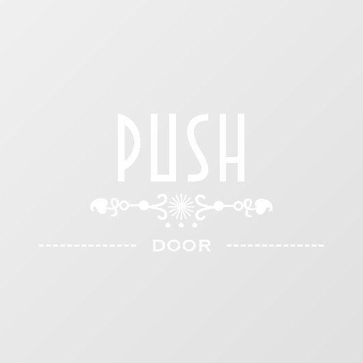 Autocollant Pour Fenêtre Push Door Sign, (Feuille)