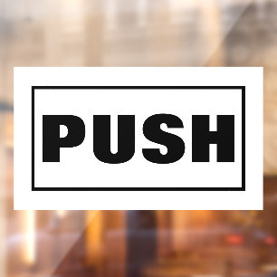 Autocollant Pour Fenêtre Push Door Sign,
