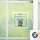 Autocollant Pour Fenêtre Qr Code Business Black Book Now Welcome (Maison)