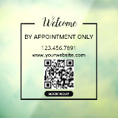 Autocollant Pour Fenêtre Qr Code Business Black Book Now Welcome (Feuille 3)