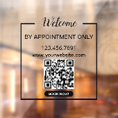 Autocollant Pour Fenêtre Qr Code Business Black Book Now Welcome (Feuille 2)