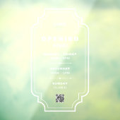 Autocollant Pour Fenêtre Qr Code Business Logo Horaires d'ouverture (Feuille 3)