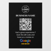 Autocollant Pour Fenêtre Qr Code Google Avis de l'entreprise (Feuille)