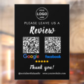 Autocollant Pour Fenêtre Qr Code Google Commentaires Facebook Business Revi (Feuille 2)