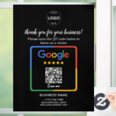 Autocollant Pour Fenêtre Qr Code Google Commentaires Logo d'entreprise (Maison)