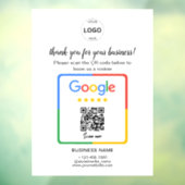 Autocollant Pour Fenêtre Qr Code Google Commentaires Logo d'entreprise (Feuille 3)