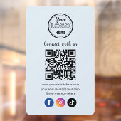 Autocollant Pour Fenêtre QR Code Se Connecter Avec Les Médias Sociaux Améri (Feuille 2)