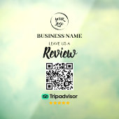Autocollant Pour Fenêtre Qr Code TripAdvisor - Révisions commerciales (Feuille 3)
