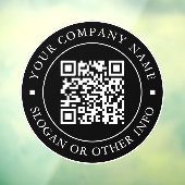 Autocollant Pour Fenêtre QR Code Website Link Black Business (Feuille 3)
