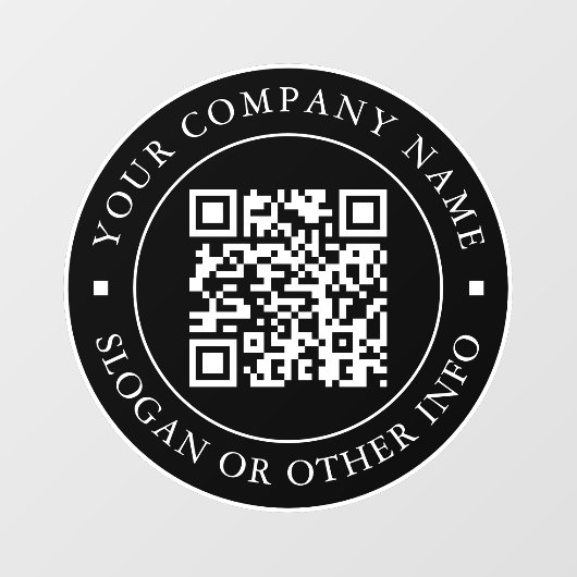 Autocollant Pour Fenêtre QR Code Website Link Black Business (Feuille)