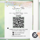 Autocollant Pour Fenêtre *~* QR Paillettes PASTEL  Scannez pour Payer Fenêt (Maison)