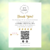 Autocollant Pour Fenêtre *~* QR Simple Révision Minimale Logo MERCI AP8 (Feuille 3)