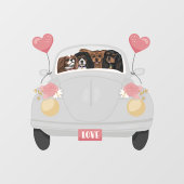 Autocollant Pour Fenêtre Quatre Espagnols Cavalier dans une voiture avec le (Feuille)