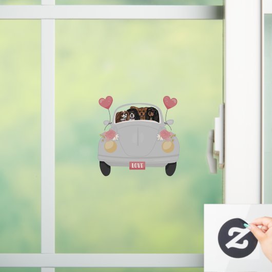 Autocollant Pour Fenêtre Quatre Espagnols Cavalier dans une voiture avec le (Maison)